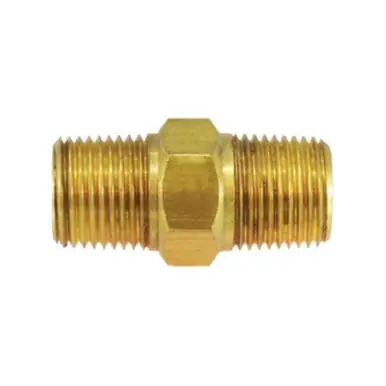 Midland Industries 28839 - Pipe Nipple, 1" Male BSPT x 1" NPT(M), Brass, Nickel-Plated