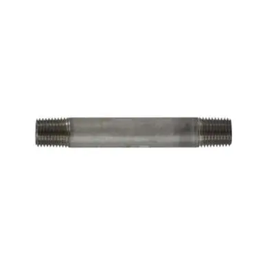 Midland Industries 48025 - Welded Pipe Nipple, 1/4" MPT x 1/4" MPT, 3-1/2" L, Stainless Steel, SCH