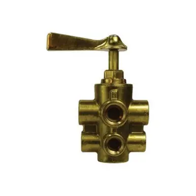 Midland Industries 46238 - Fuel Valve, 1/2 x 3/8" Nominal, FIP x FIP, 6 -Port/Way, Brass Body