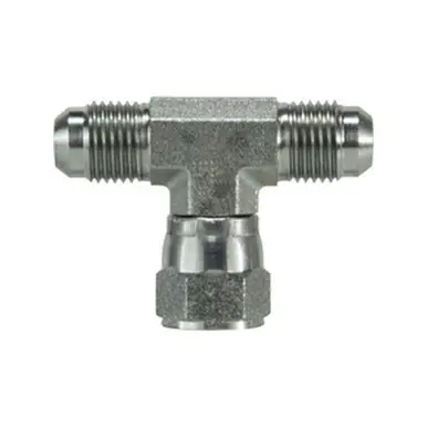 Midland Industries 660044 - Swivel Nut Branch Tee, 7/16" JIC x 7/16" JIC x 7/16" Female JIC, Steel