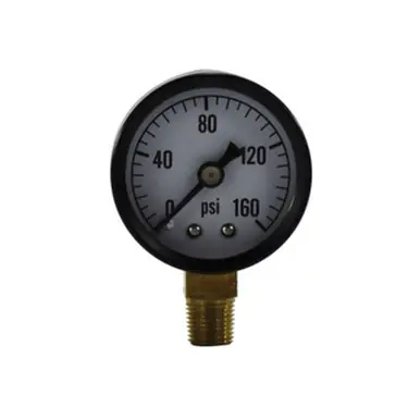 Midland Industries 80504 - Pneumatic Pressure Gauge, 1-1/2" Dial, 0 to 100 psi Measuring Range, 1/8"