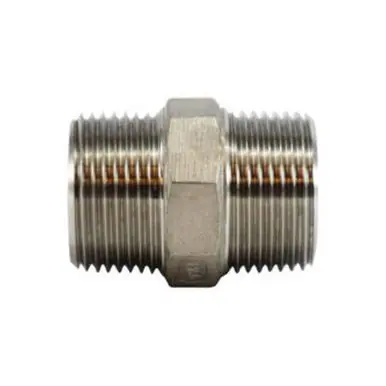 Midland Industries 63726 - Hex Nipple, 1-1/4" MPT x 1-1/4" MPT, Stainless Steel