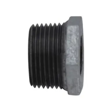 Midland Industries 64535 - Reducer Hex Bushing, 2-1/2" MPT x 2" FPT, Iron, Galvanized
