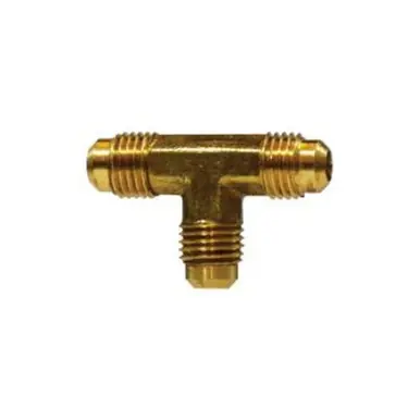 Midland Industries 10157 - Union Tee, 1/8" Male Flare x 1/8" Male Flare x 1/8" Male Flare, Brass