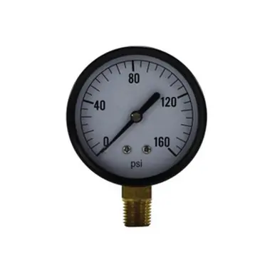 Midland Industries 80036 - Pneumatic Pressure Gauge, 2-1/2" Dial, 0 to 200 psi Measuring Range, 1/4"
