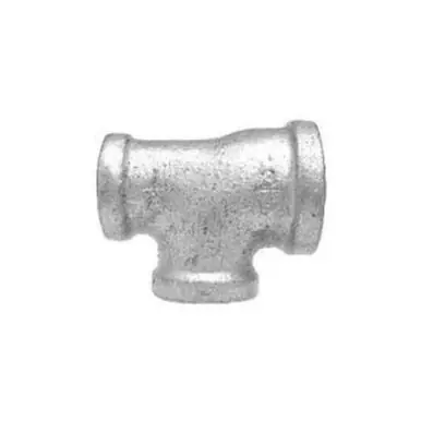Midland Industries 64293 - Reducing Tee, 1" FPT x 1/2" FPT x 3/4" FPT, Iron, Galvanized, 150 lb