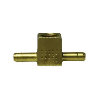 Midland Industries 21207 - Branch Tee, 1/4" Barbed x 1/4" Barbed x 1/8" FPT, Brass