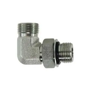 Midland Industries FS6801108 - 90° Elbow, 1" Male ORFS x 3/4" Male ORB, Steel