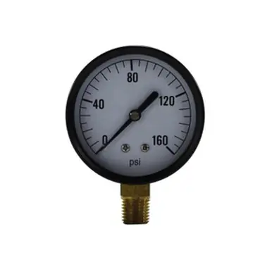 Midland Industries 80031 - Pneumatic Pressure Gauge, 2-1/2" Dial, 0 to 15 psi Measuring Range, 1/4"