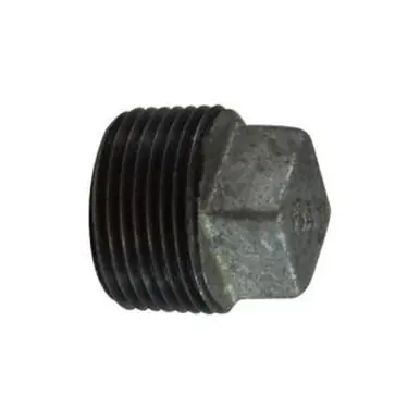 Midland Industries 64652 - Cored Square Head Plug, 3/8" MPT, Iron, Galvanized