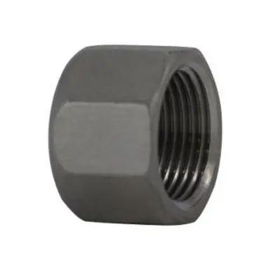Midland Industries 62078 - Barstock Hex Cap, 1/2" FPT, Stainless Steel, 150 lb