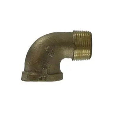 Midland Industries 44165LF - 90° Street Elbow, 1" FPT x 1" MPT, Bronze