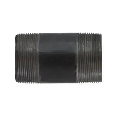 Midland Industries 59160SMLSXX - Seamless Pipe Nipple, 2" MPT x 2-1/2" MPT, Close L, Iron, Black,
