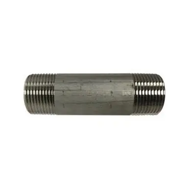 Midland Industries 48114 - Welded Pipe Nipple, 1" MPT x 1" MPT, 11" L, Stainless Steel, SCH 40
