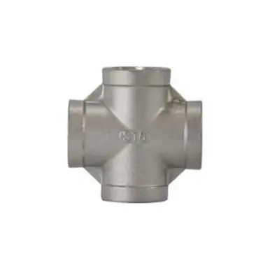 Midland Industries 63390 - Cross, 1/8" FPT x 1/8" FPT x 1/8" FPT x 1/8" FPT, Stainless Steel