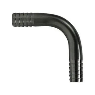 Midland Industries 34553T - 90° Thinwall Elbow, 1/2" Hose Barbed x 1/2" Hose Barbed, Stainless Steel