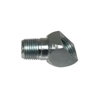 Midland Industries 36360 - 45° Angle Elbow Adapter, 45 deg, 1/4-28 x 1/8-27 Thread, SAE-LT x NPTF