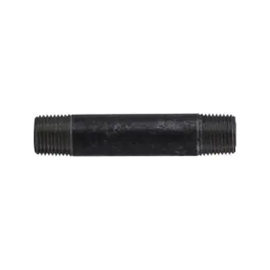 Midland Industries 59066SMLSXX - Seamless Pipe Nipple, 1/2" MPT x 1/2" MPT, 4" L, Steel, Black, XXH