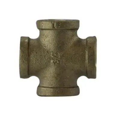 Midland Industries 44397LF - Pipe Cross, 1-1/2" FPT x 1-1/2" FPT x 1-1/2" FPT x 1-1/2" FPT, Bronze
