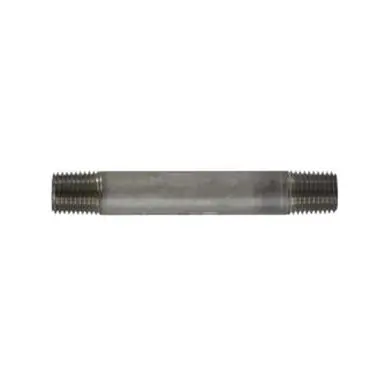 Midland Industries 48029 - Welded Pipe Nipple, 1/4" MPT x 1/4" MPT, 5-1/2" L, Stainless Steel, SCH