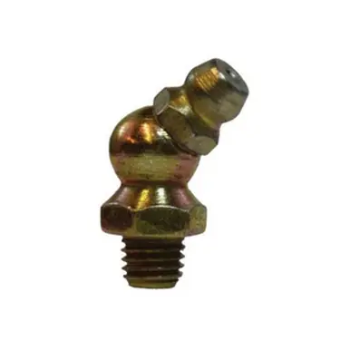 Midland Industries 36146SS - 45° Ball Check, 45 deg, 1/4-28 Thread, Taper Thread Thread, 3/8" Hex,