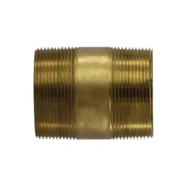 Midland Industries 42168 - Nipple, 2" MPT x 2" MPT, 6" Brass