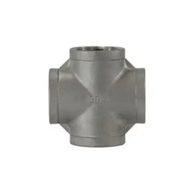 Midland Industries 62391 - Cross, 1/4" FPT x 1/4" FPT x 1/4" FPT x 1/4" FPT, Stainless Steel