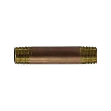 Midland Industries 40041 - Seamless Pipe Nipple, 3/8" MPT x 3/8" MPT, 1-1/2", Brass