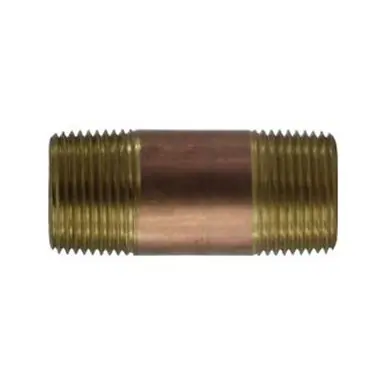Midland Industries 42108 - Nipple, 1" MPT x 1" MPT, 5-1/2", Brass