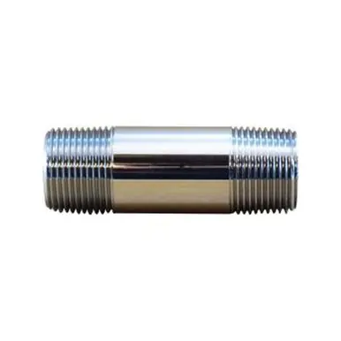 Midland Industries 41028 - Pipe Nipple, 1/4" MPT x 1/4" MPT, 5" Brass, Chrome-Plated