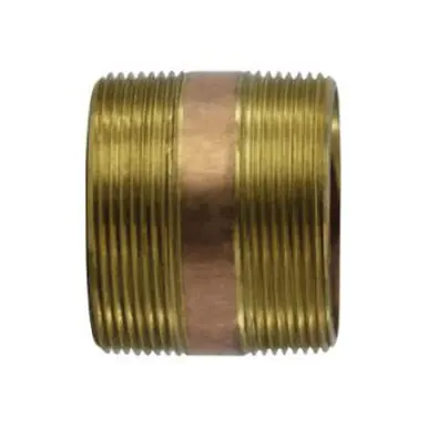 Midland Industries 40202 - Seamless Pipe Nipple, 3" MPT x 3" MPT, 3-1/2", Brass