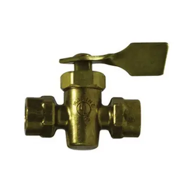 Midland Industries 46411M - Solid Bottom Fuel Valve, 1/4 x 1/4" Nominal, FPT x FPT, 30 psi Pressure
