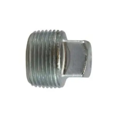 Midland Industries 66655 - Square Head Plug, 1" NPT(M), Steel, Zinc-Plated