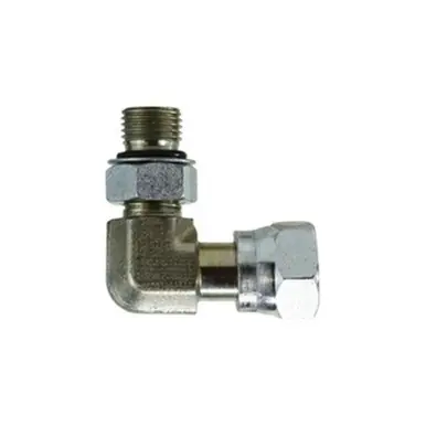 Midland Industries FS680966 - 90° Swivel Elbow, 9/16" Male ORB x 11/16" Female ORFS, Steel