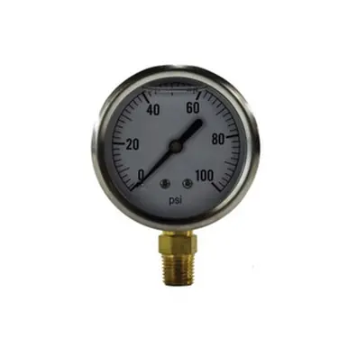 Midland Industries 80068 - Pneumatic Pressure Gauge, 2-1/2" Dial, 0 to 400 psi Measuring Range,