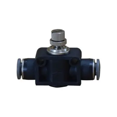 Midland Industries 20487C - In-Line Needle Valve, 1/4" Nominal, Push-In, 0 to 150 psi Pressure
