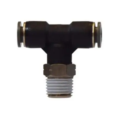 Midland Industries 20135C - Swivel Branch Tee, 5/32" Push" Tube x 1/4" MIP x 5/32" Push" Tube,