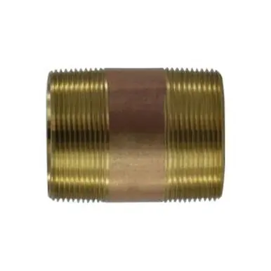 Midland Industries 40172 - Seamless Pipe Nipple, 2" MPT x 2" MPT, 10" Brass