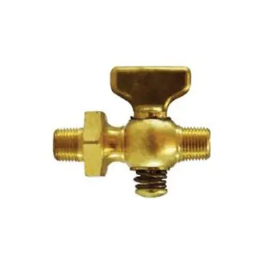 Midland Industries 46320 - Air Cock, 1/8" Nominal, MIP x MIP, Tee, Hex, Brass Body
