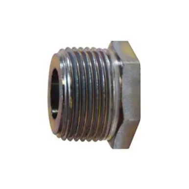 Midland Industries 66505 - Reducer Hex Bushing, 1/2" MPT x 3/8" FPT, Steel, Zinc-Plated