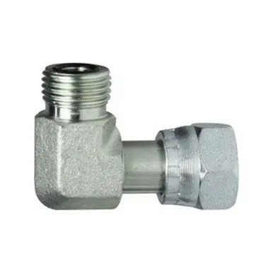 Midland Industries FS650044 - 90° Swivel Nut Elbow, 9/16" Male ORFS x 7/16" ORFS, Steel