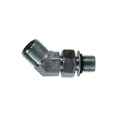Midland Industries FS680266 - 45° Elbow, 3/8" Male ORFS x 3/8" Male ORB, Steel
