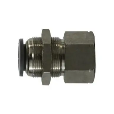 Midland Industries 20175C - Bulkhead Connector, 1/2" Push-In x 1/4" FIP, Composite