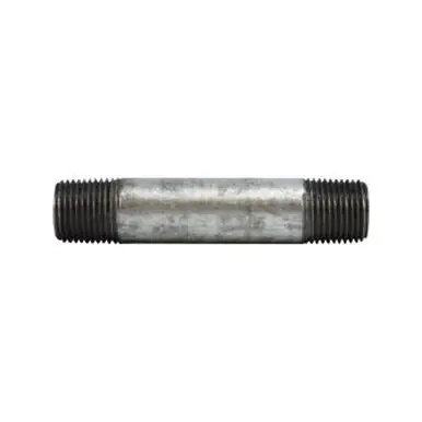 Midland Industries 58062 - Pipe Nipple, 1/2" MPT x 1/2" MPT, 2" L, Steel, Galvanized, SCH 80