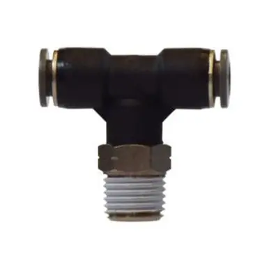 Midland Industries 20137C - Swivel Branch Tee, 5/16" Tube OD x 1/4" Male NPTF x 5/16" Tube OD,
