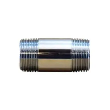 Midland Industries 41020 - Nipple, 1/4" MPT x 1/4" MPT, Close, Brass, Chrome-Plated