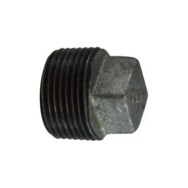 Midland Industries 64656 - Cored Square Head Plug, 1-1/4" MPT, Iron, Galvanized