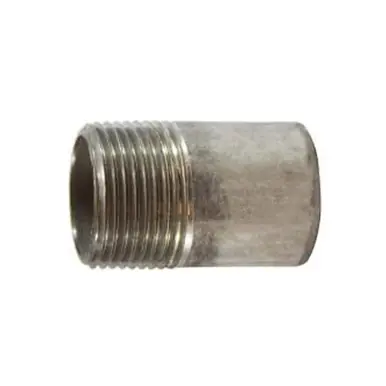 Midland Industries 48082T - Pipe Nipple, 3/4" TOE x 3/4" Plain End, 2" L, Stainless Steel, SCH 40