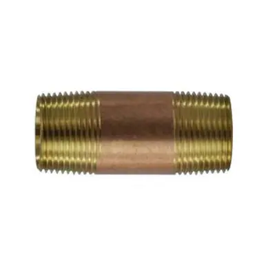 Midland Industries 40108 - Seamless Pipe Nipple, 1" MPT x 1" MPT, 5-1/2", Brass