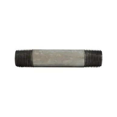 Midland Industries 56042 - Welded Pipe Nipple, 3/8" MPT x 3/8" MPT, 2" L, Steel, Galvanized, SCH 40